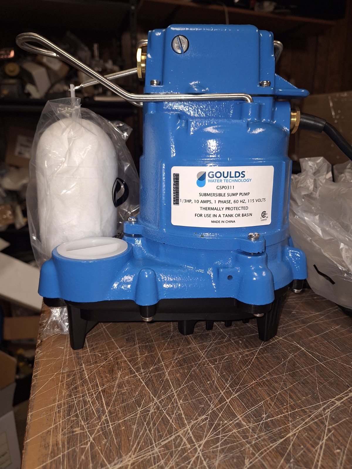 Goulds GSP0311 1/3HP Submersible Sump Pump 1/60-115v with float switch