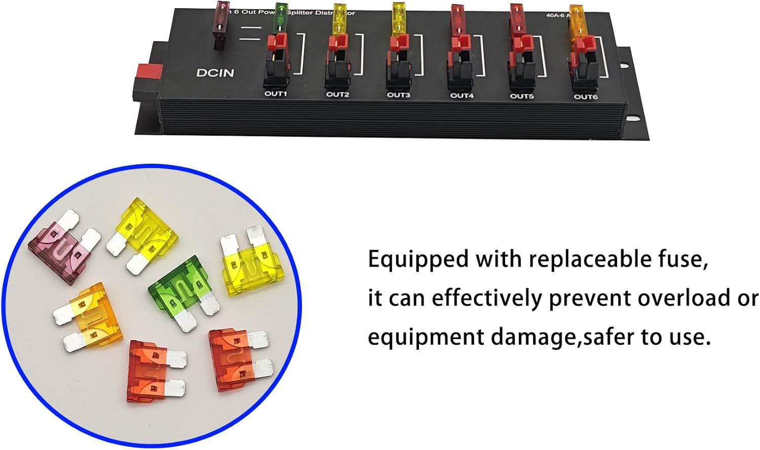 1 in 6 Connector Power Divider Power Board 40Amp Power Pole Distribution Block M