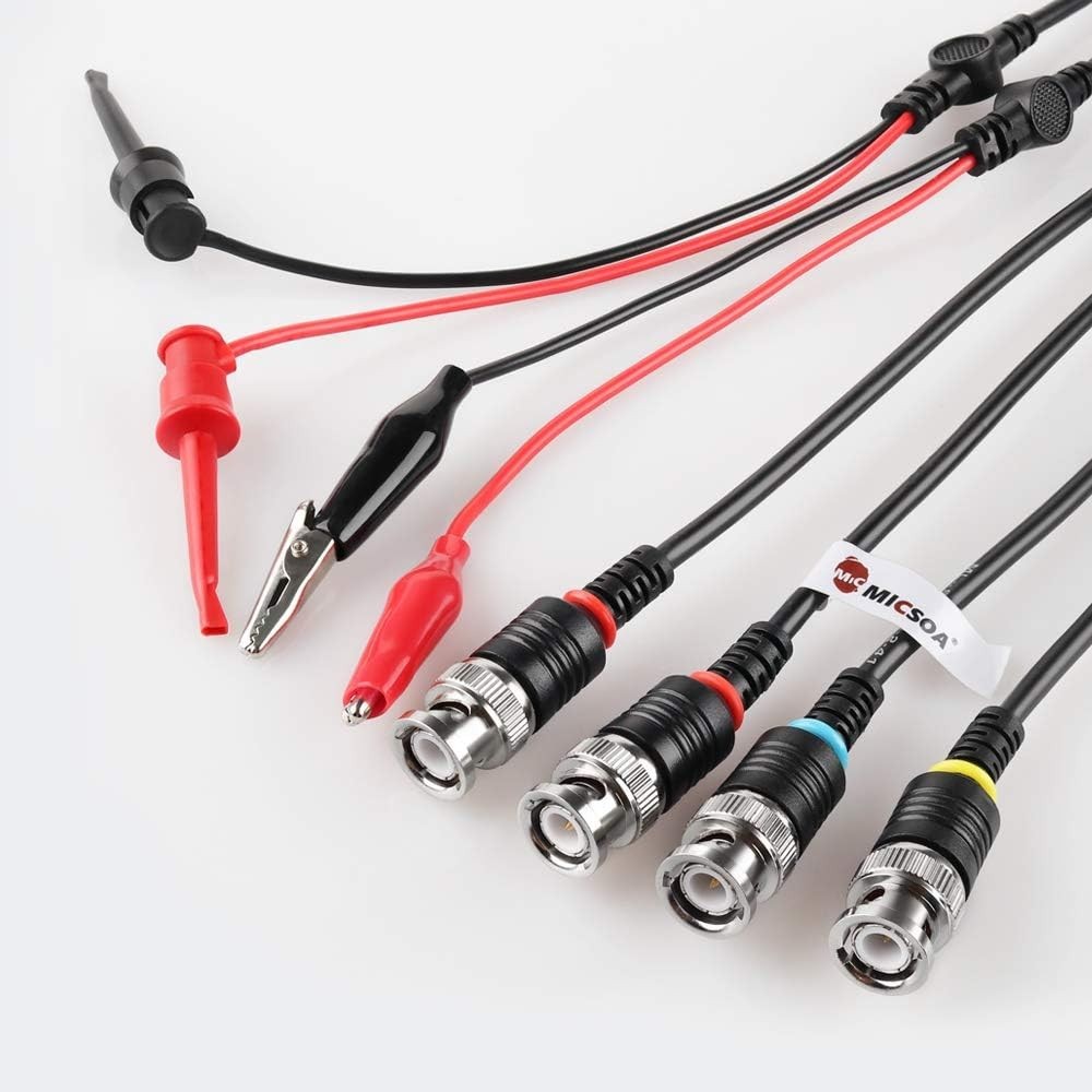 Versatile BNC to Alligator Clips & Mini Clips Set – 9.84 Ft Coaxial Cables