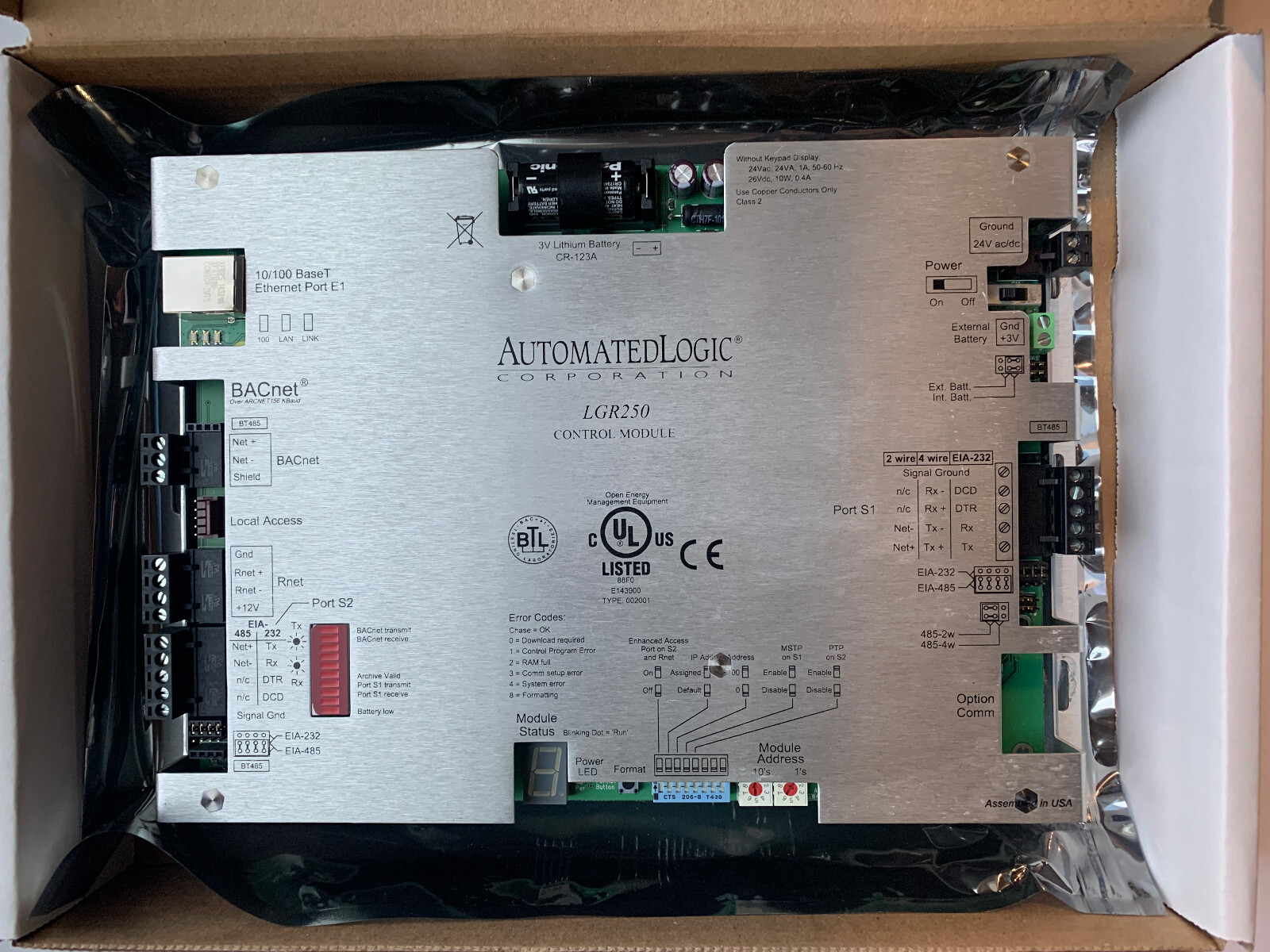 Automated Logic LGR250 BACnet Control Fast Speed Router Module ALC LGR 250 LGR-