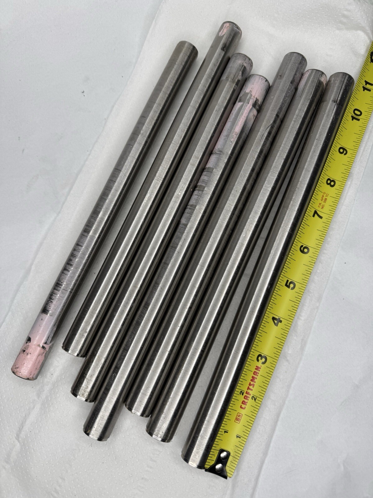 5/8″ Round Stainless Steel X 11″ 310 Pink Mill Color New 7 Pieces