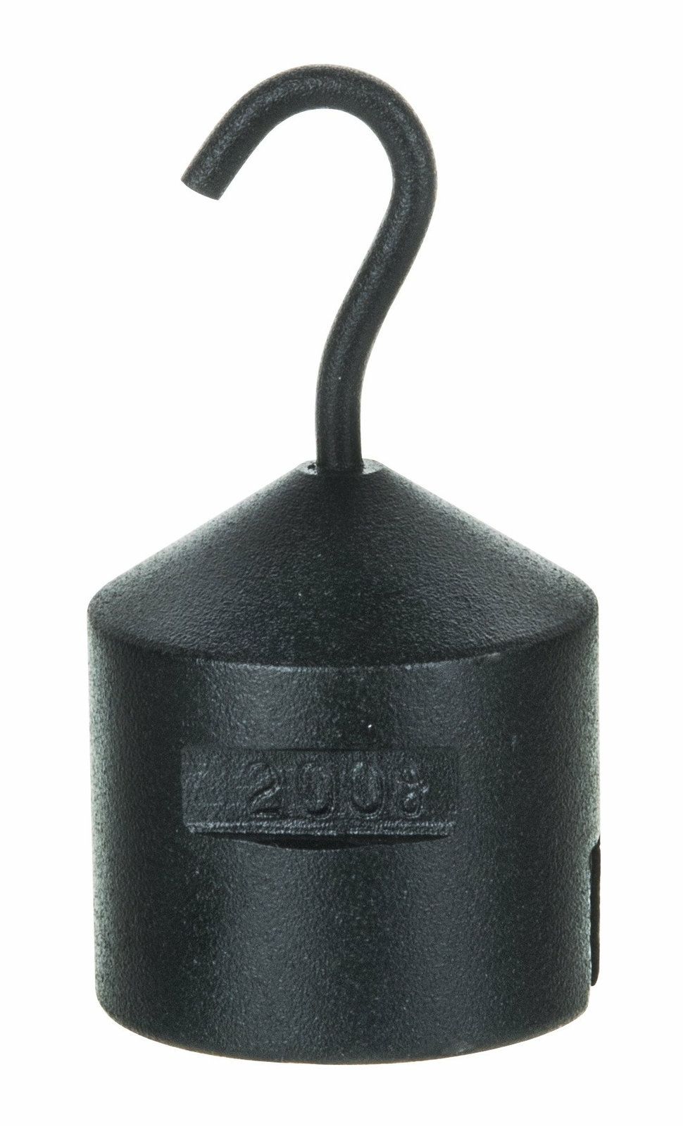 Hooked Iron Weight, 200g – with Bottom Slot – Powder Coated Steel – Eisco Labs