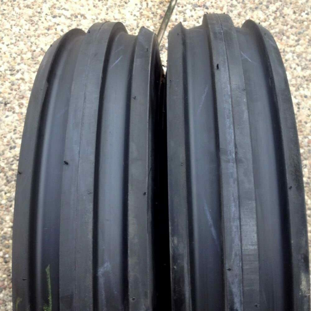 Two 400×15, 400-15, 4.00×15, 4.00-15 3 Rib Tractor Tires With Tubes