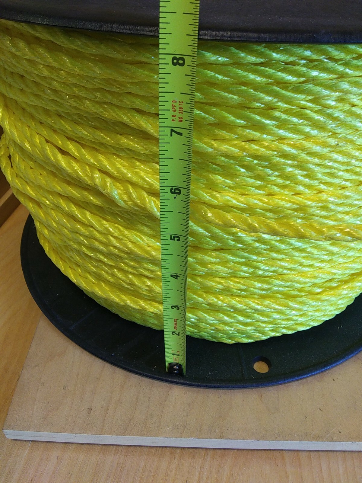 Twisted Polypro Yellow Rope. Appx 1200ft. 1/4″ diameter. 1130 Tensile Strength