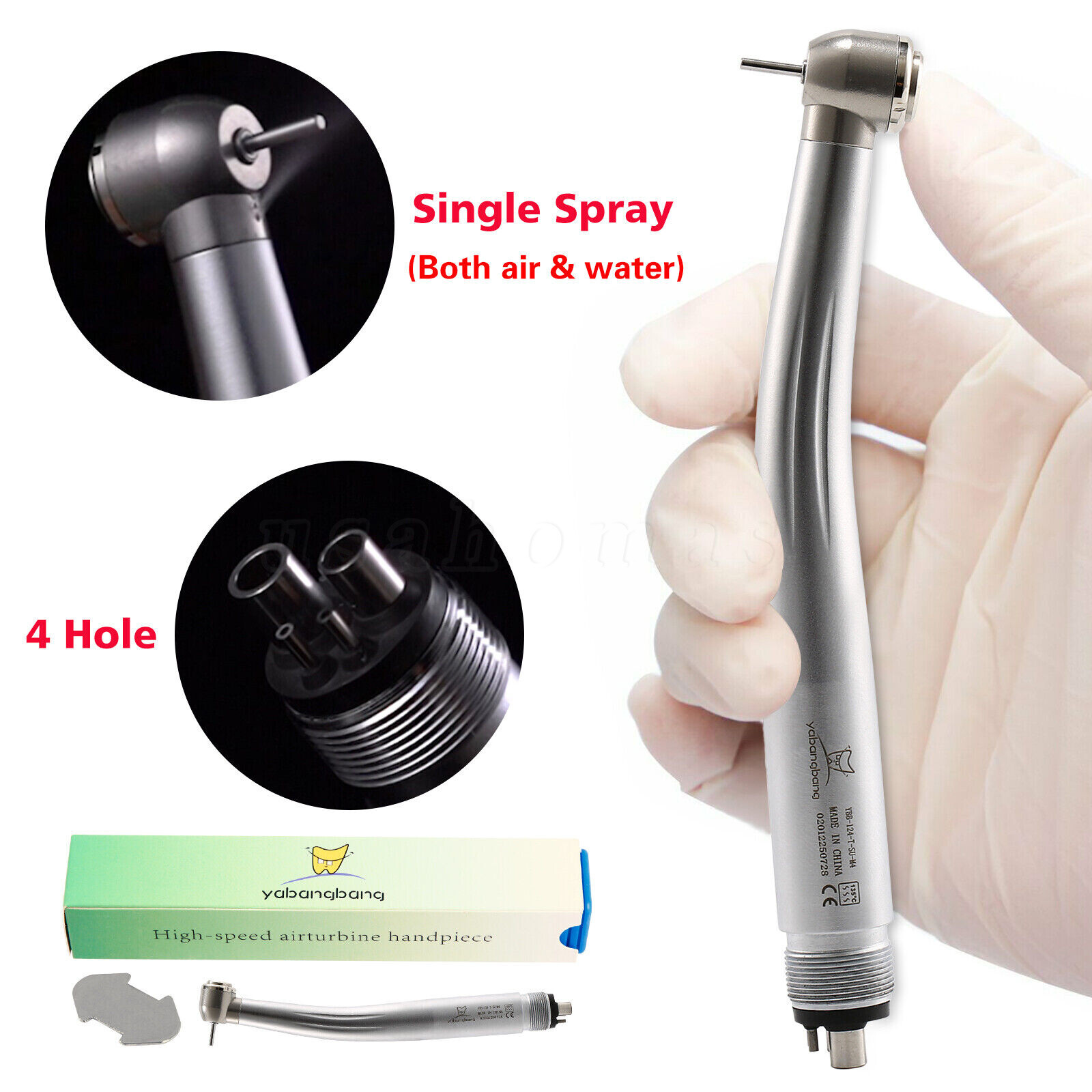 10* Yabangbang Dental High Speed Handpiece Push Turbine 4 Hole Fit NSK Pana Max