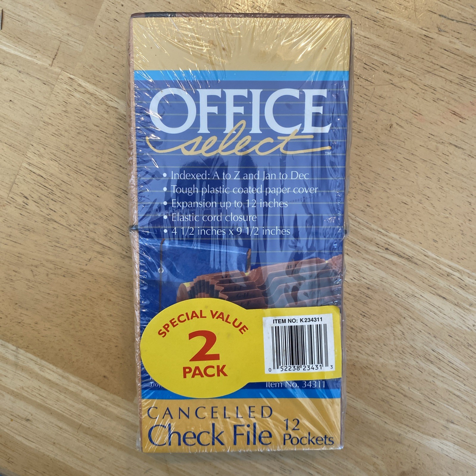 Office Select Cancelled Check File 4.5” x 9.5” LOT OF TWO SEALED – Total of 24