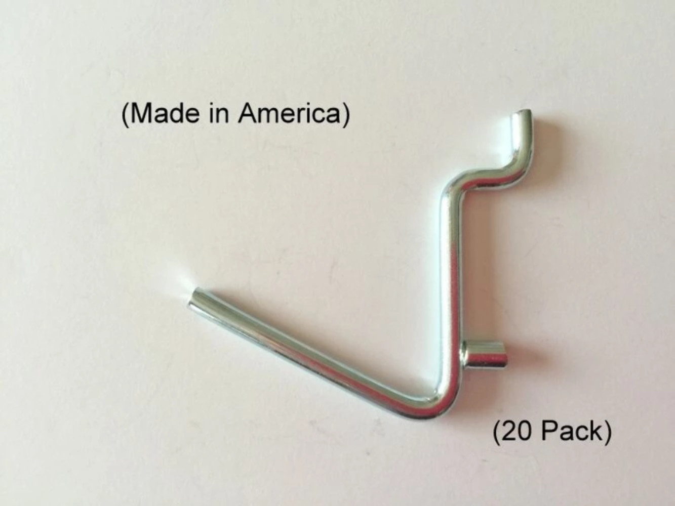 (20 PACK) Angle 1 1/2″ Metal Peg Garage Hanger Hooks. 1/8 to 1/4 Inch Pegboard