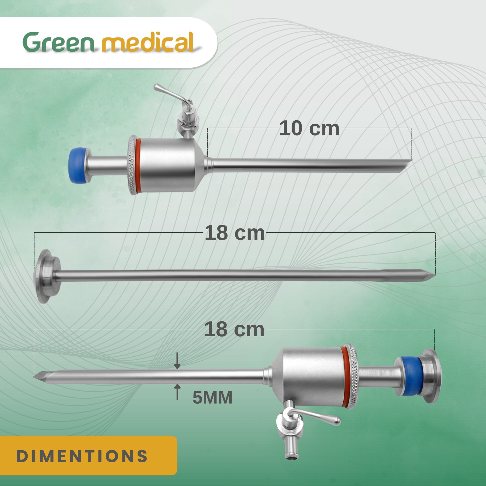 Laparoscopic Trocar Cannula 5mm Laparoscopy Surgery Instruments Autoclavable