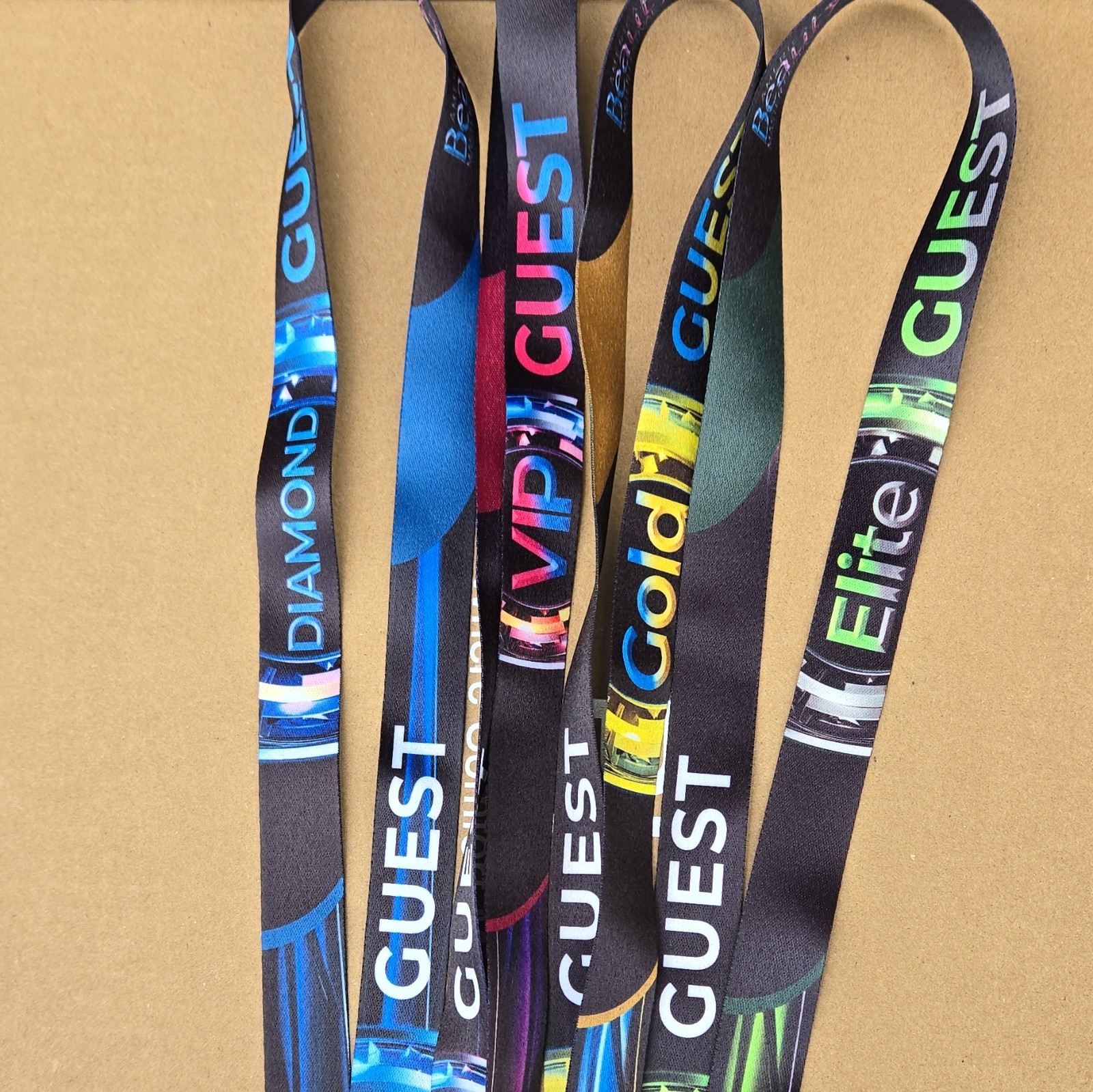 Assorted Guest Lanyards W/clips Diamond VIP Elite. Mixed Colors. Lot Of 300