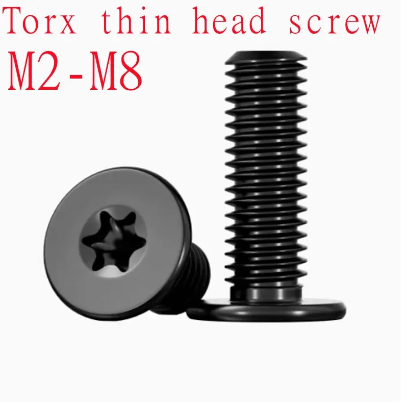A2-70 Stainless Steel Torx Flat Head Screws M2-M8 Ultra Thin Wafer Bolt Set