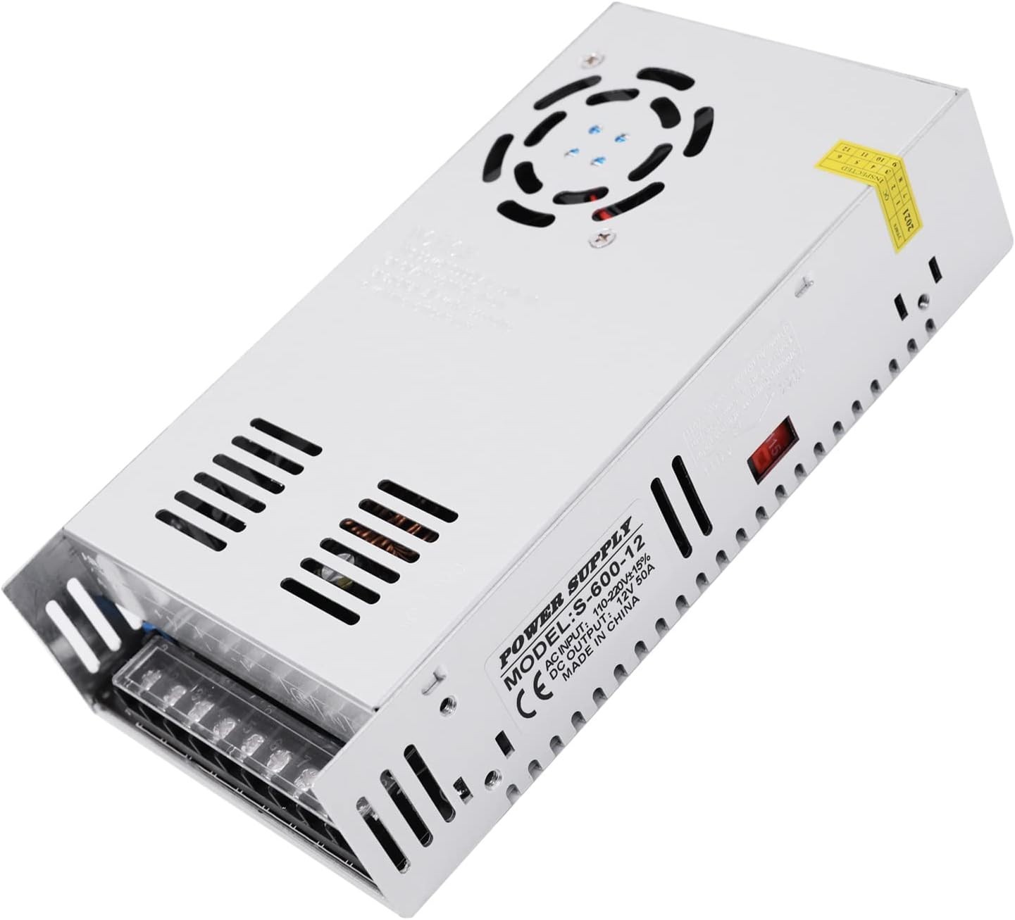 Stable 12V 50A 600W Universal Power Supply – Ideal for LED Strips & 3D Printers