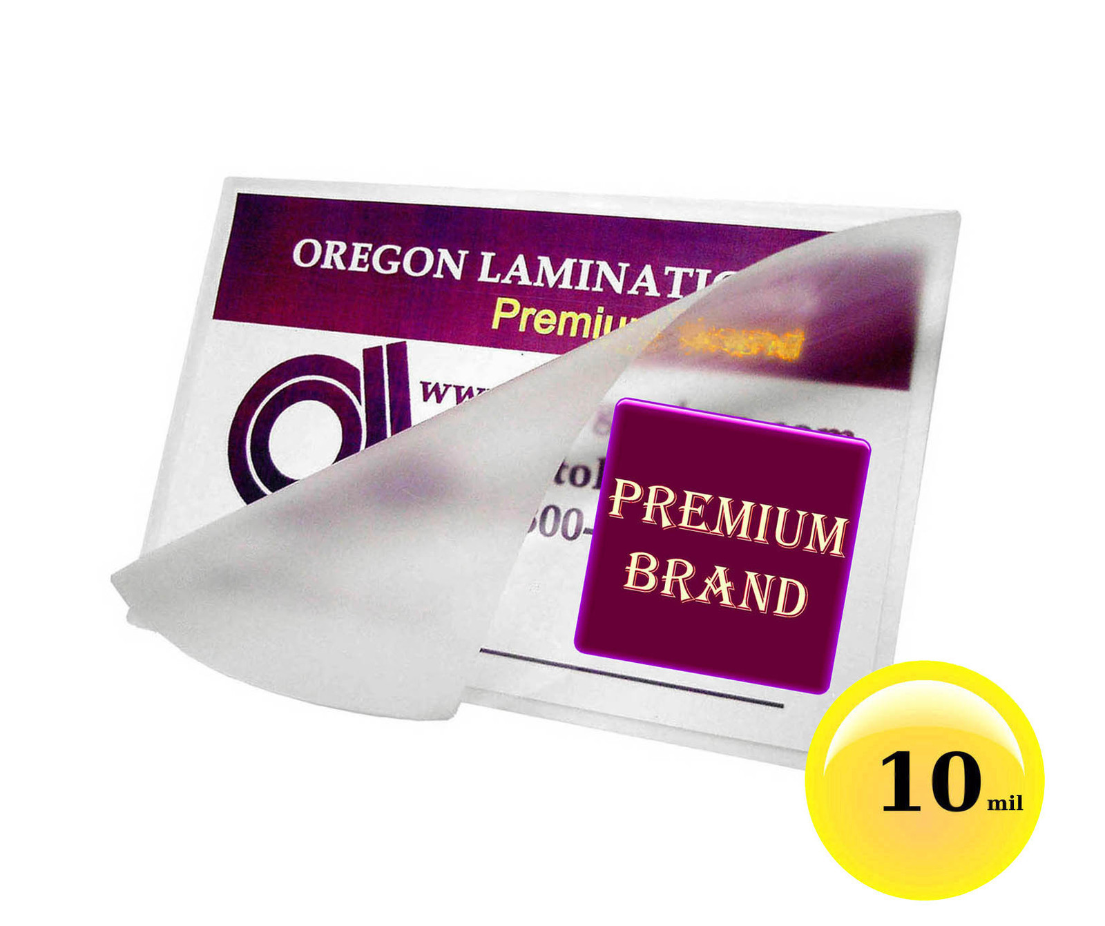 10 Mil School ID Cards Hot Laminating Pouches 2-1/2 x 3-5/8 (100/pack) Clear