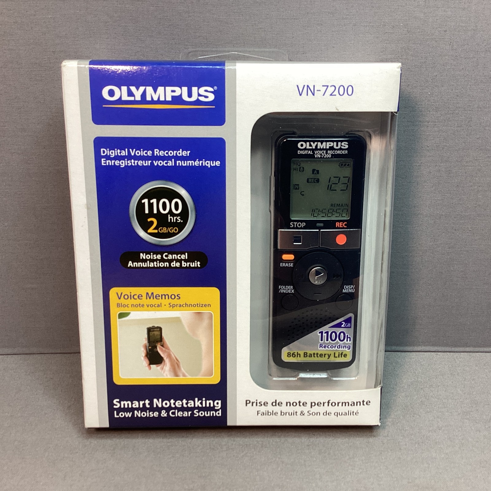 NEW Olympus VN-7200 Digital Voice Recorder 1100hrs 2GB Memo Smart Notetaking