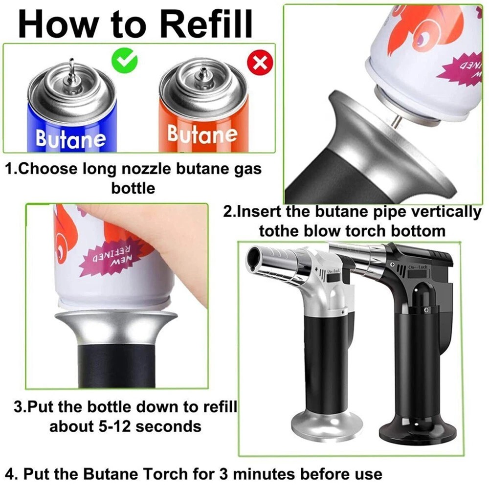 Butane Blow Torch Lighter Culinary Torch Chef Professional Cooking Torches