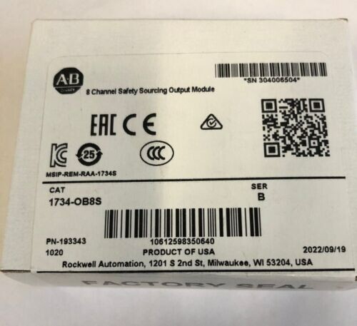 2023 Newest AB 1734-OB8S Point I/O 8 Point Safety Output Module New In US Stock