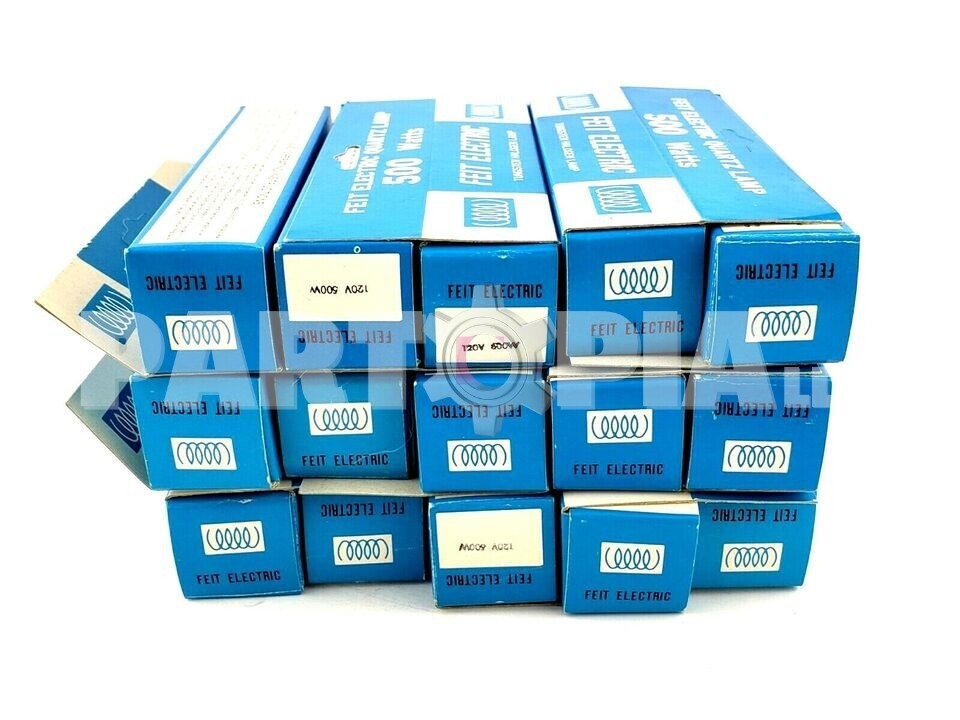 New Feit Electric Tungsten Halogen Lamps 500W, 120V, 3 / CL
