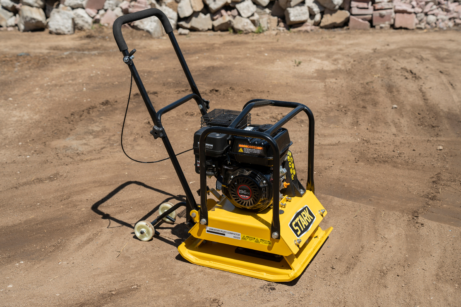 196cc Jumping Jack Plate Compactor 6.5HP Engine Tamper Dirt Soil Gravel Asphalt