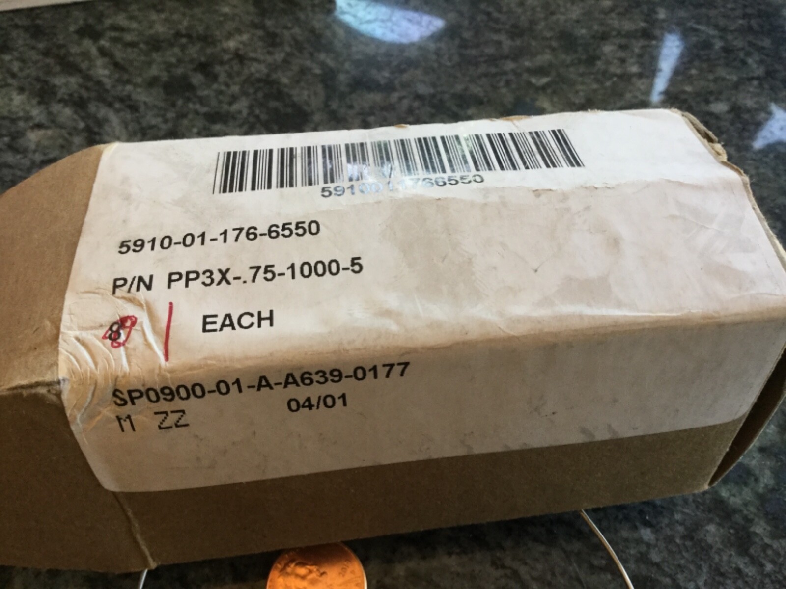 Fixed capacitor 0.75 3/4 Microfarad NSN 5910-01-176-6550 PP3X-.75-1000-5 new