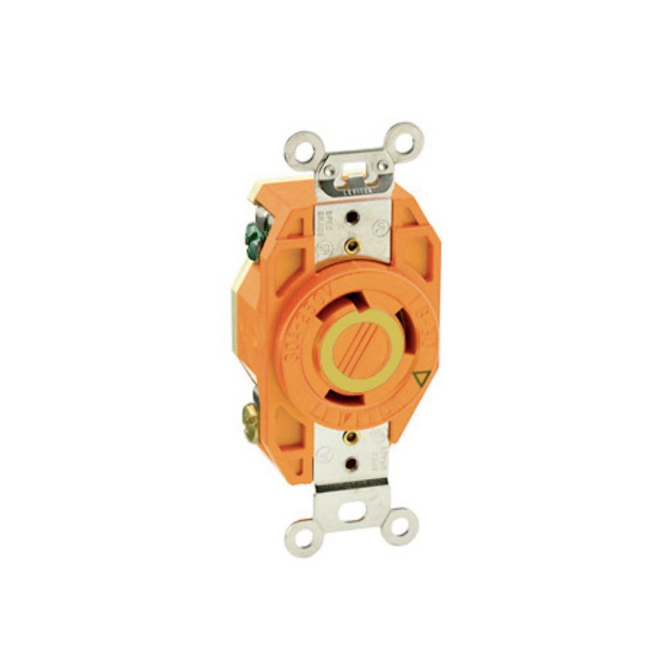 Lot of 10 Leviton 2610-IG 30A 125V L5-30R Locking Receptacle Orange NEW