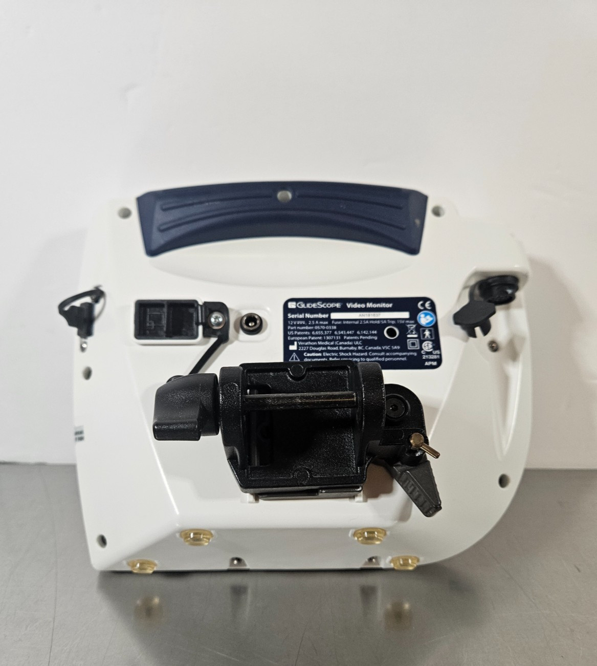 Verathon Glidescope 0570-0338 Monitor, 00800-0543 video cable, with charger