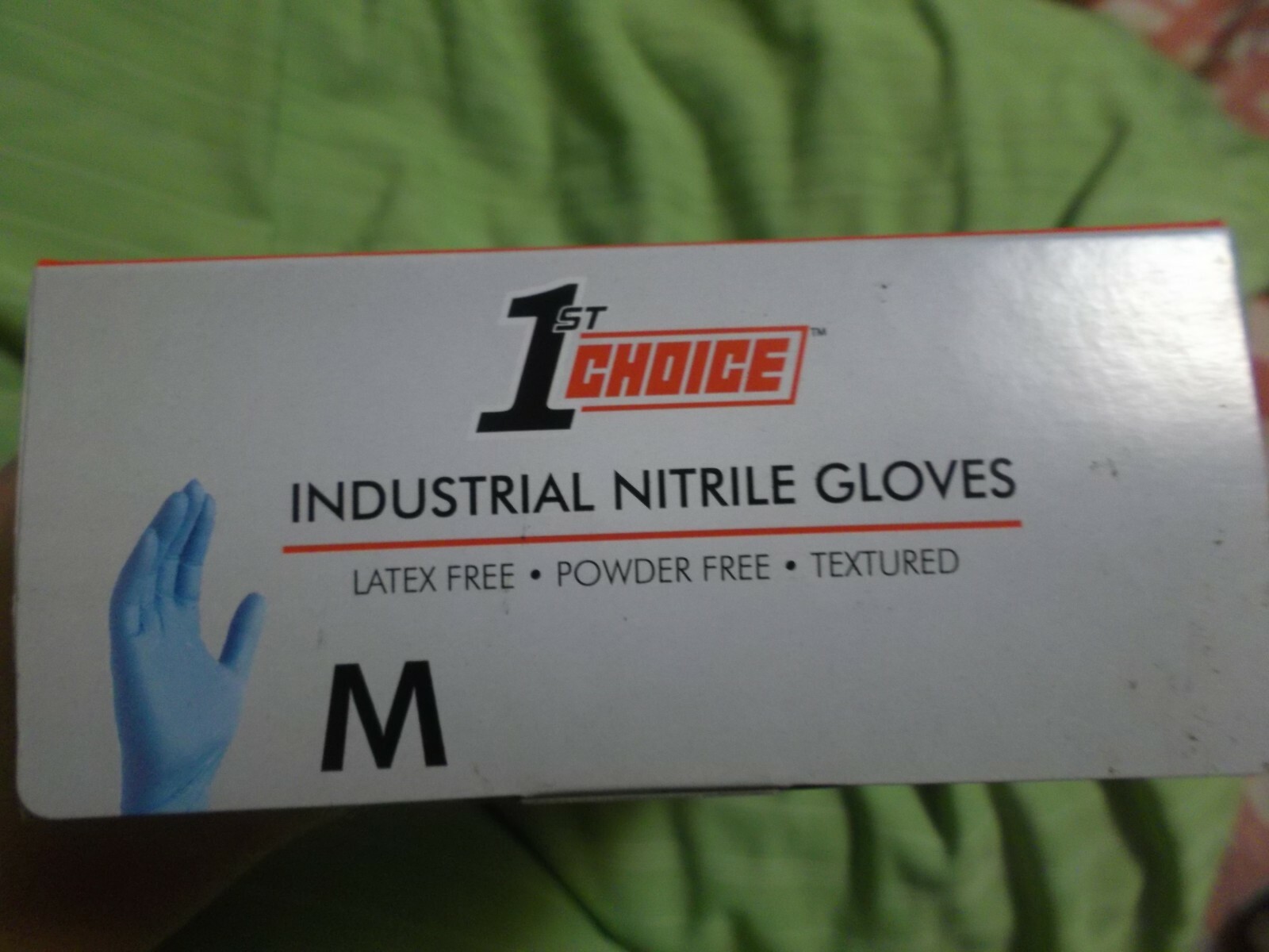 New Box of 100 Blue Nitrile Powder/Latex Free Safety Gloves-Sz Medium-US Seller