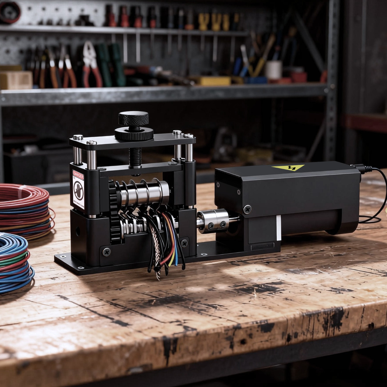 Automatic Wire Stripping Machine 250 MCM-14 AWG with 6 Channels and 5 Blades