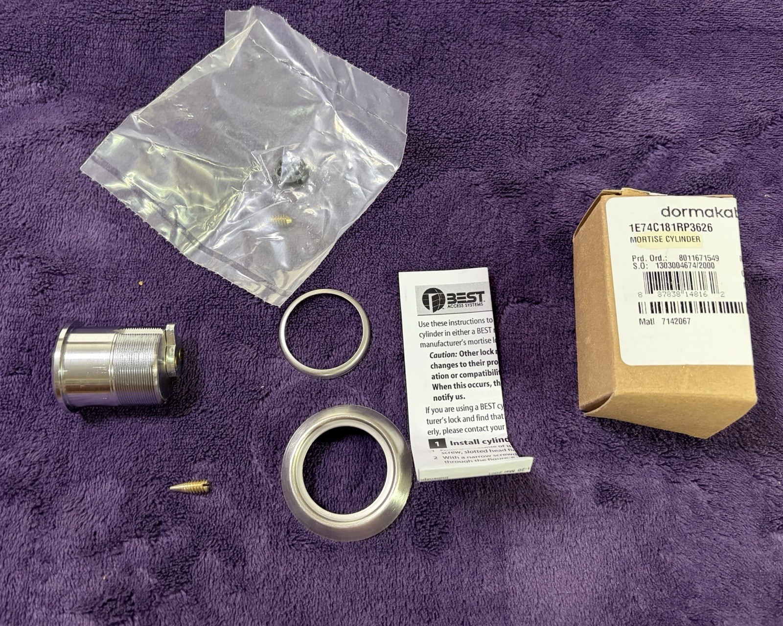 Dormakaba Best 1E74C181RP3626 1-1/4″ Mortise Cylinder Housing 7 Pin New