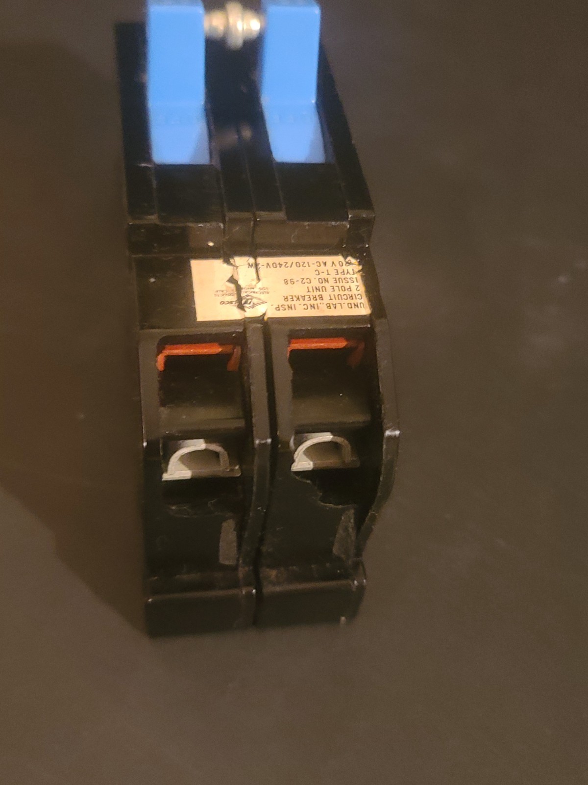 Zinsco 55 Amp 55A Double 2P 2 Pole Circuit Breaker Type TC 120/240 Volt