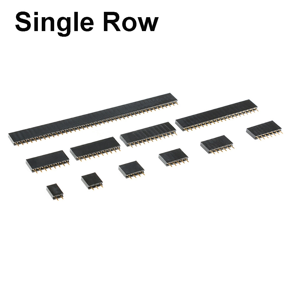 2.54mm 0.1″ PCB Header Vertical Female Socket Connector – Single Double Row