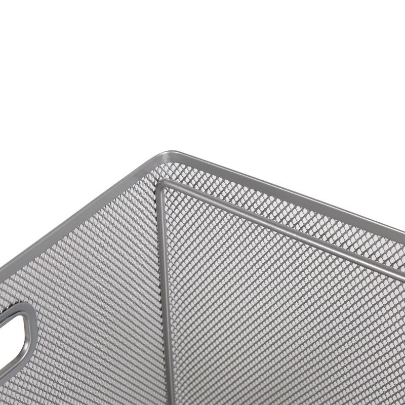 Mesh Crate File Box 10″x14″x 13.25″ Silver
