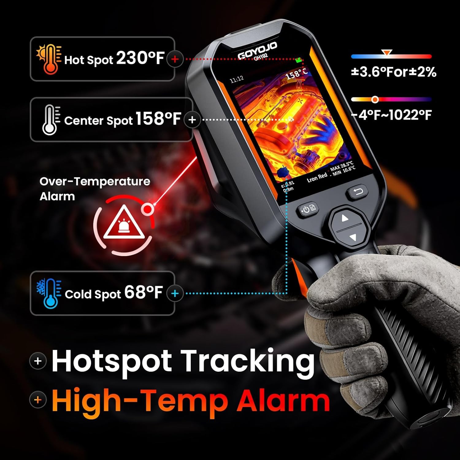 GOYOJO 25Hz Handheld Thermal Imaging Camera 240×240/640×480 Super IR Resolution