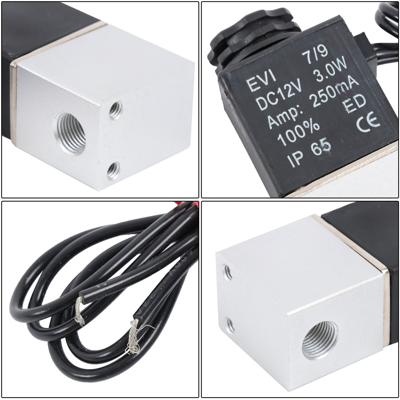 2X 1/4″ Fast Response Electric Air Water Solenoid Valve 12V DC Normally Closed