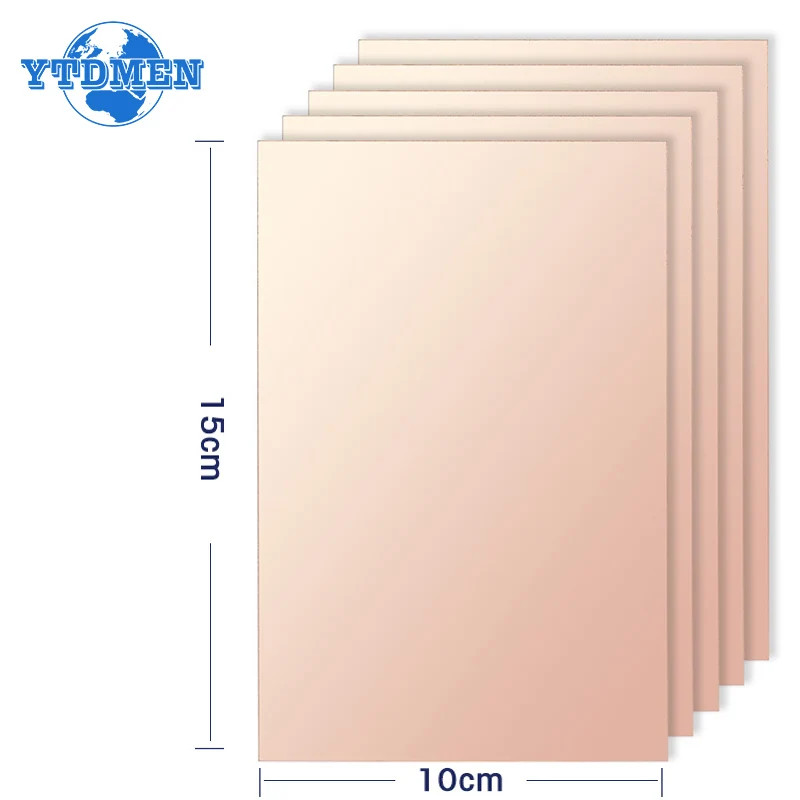 5PCS Single Sided Plate DIY PCB Kit Glass Fiber FR4 Copper Clad Board 10x15cm US