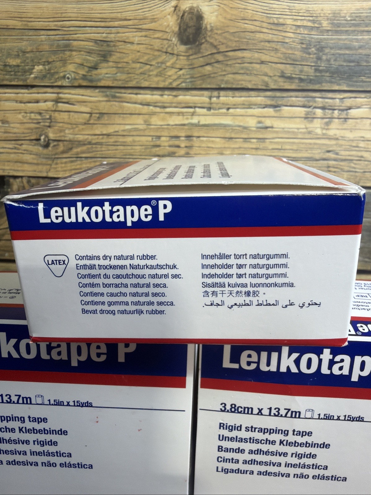Leukotape P Rigid Strapping Tape 1.5 in x 15 YDS (x 3 Rolls) 3.8cm X 13.7m