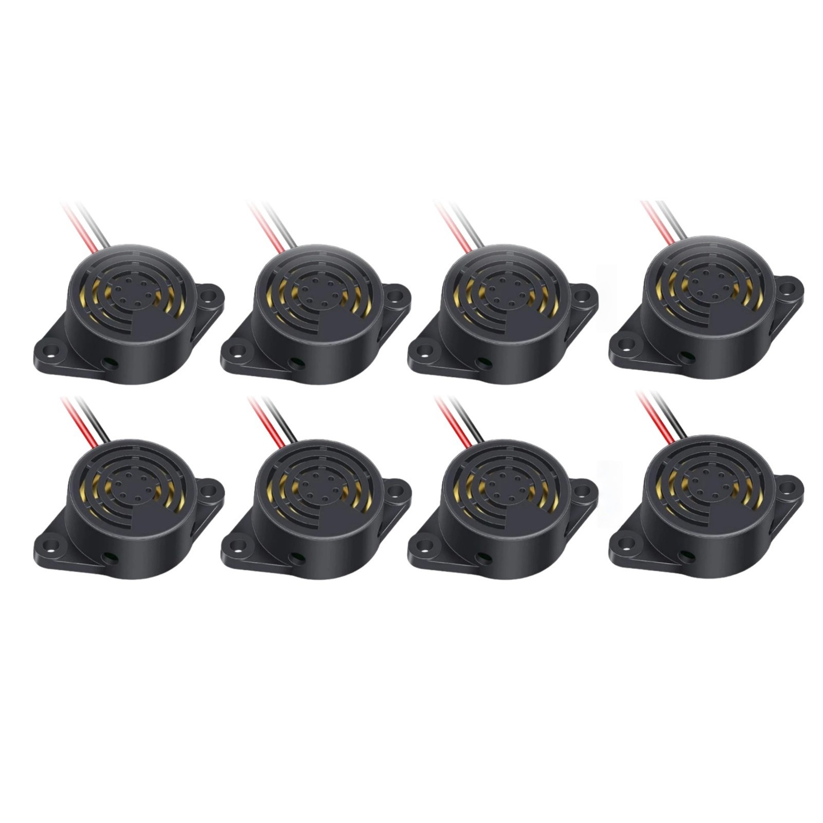 8 Pcs DC 3-24V 95dB Electronic Buzzer Active Piezo Alarm Sounder Continuous Tone