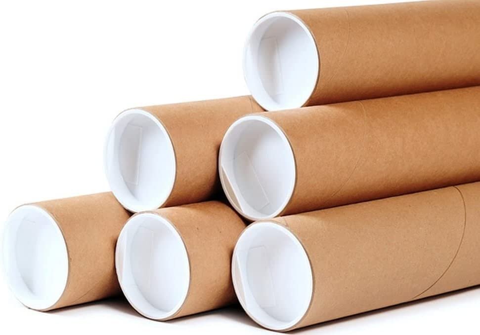 50 – 2″ x 15″ Round Cardboard Shipping Mailing Tube Tubes With End Caps