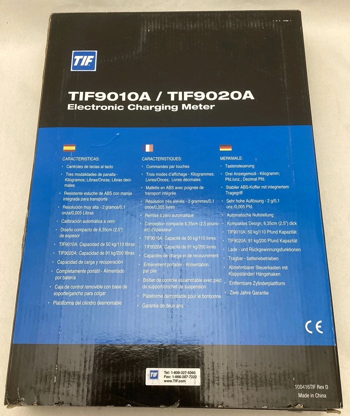TIF 9010A Electronic Refrigerant Charging Scale Slimline Design