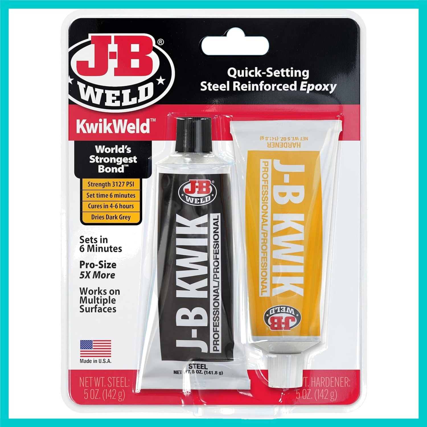 KwikWeld Twin Pack – 10 oz. High Strength Epoxy for Craft & Automotive Repair