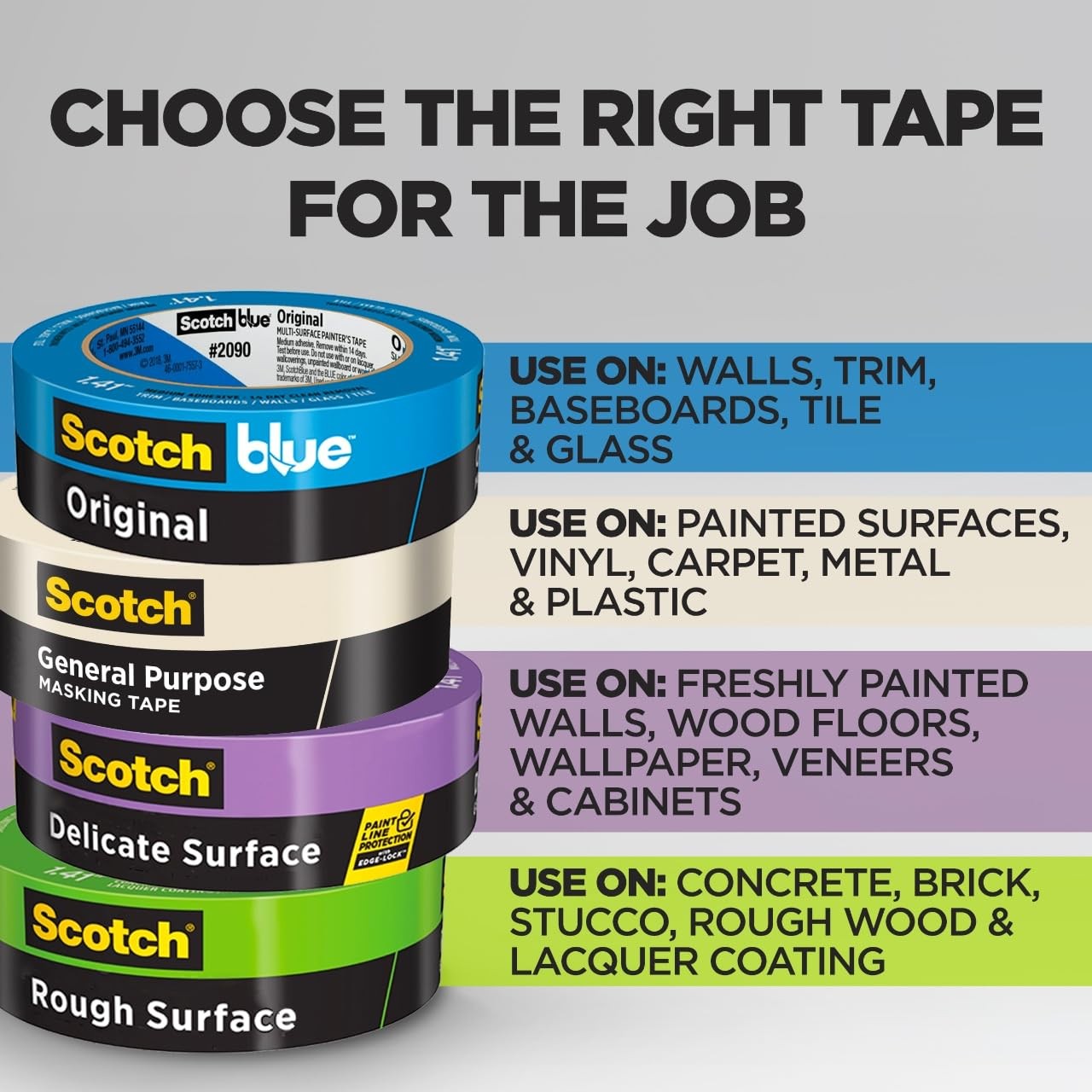 Scotch General Purpose Masking Tape, 1.88 in x 60.1 yd, 1.88″ Width, Tan