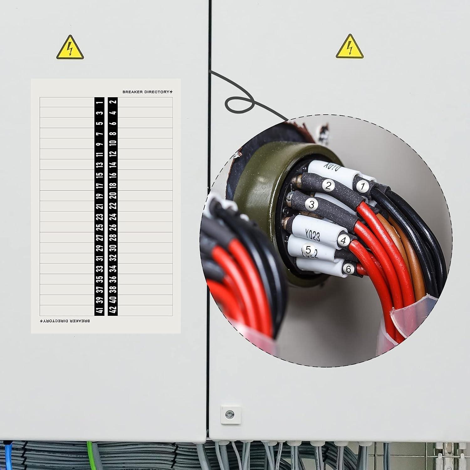 Breaker Panel Labels Electrical Electric Box Sticker Number Directory Load Cente