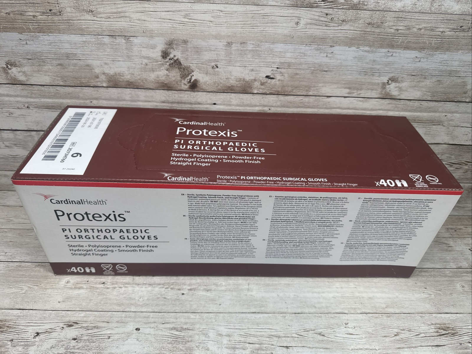 Protexis PI Orthopaedic Surgical Glove Cardinal Health 40 Pair Size 6 *See Date*