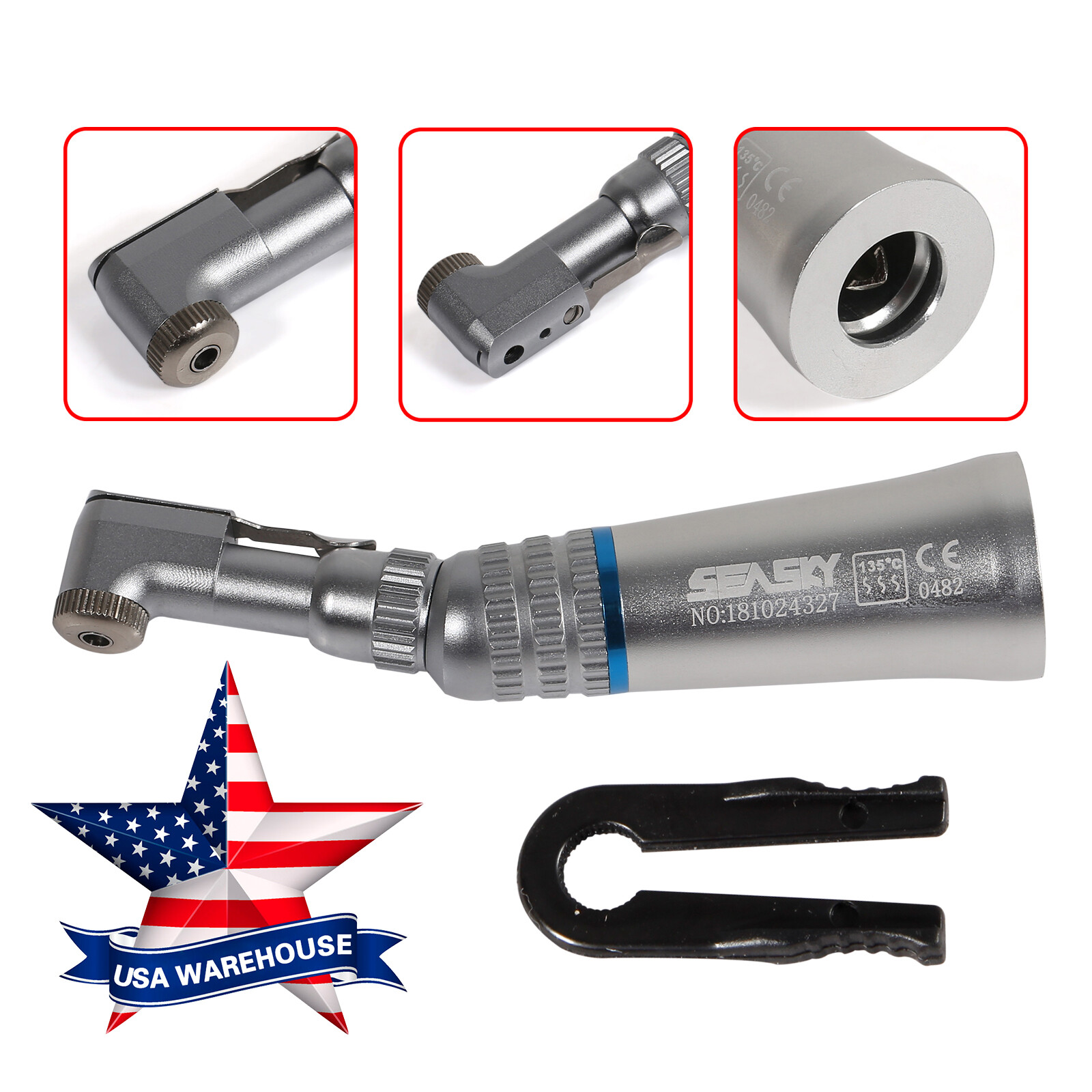 NSK Style E-type Dental Contra Angle Handpiece Slow Low Speed Attachment Latch R