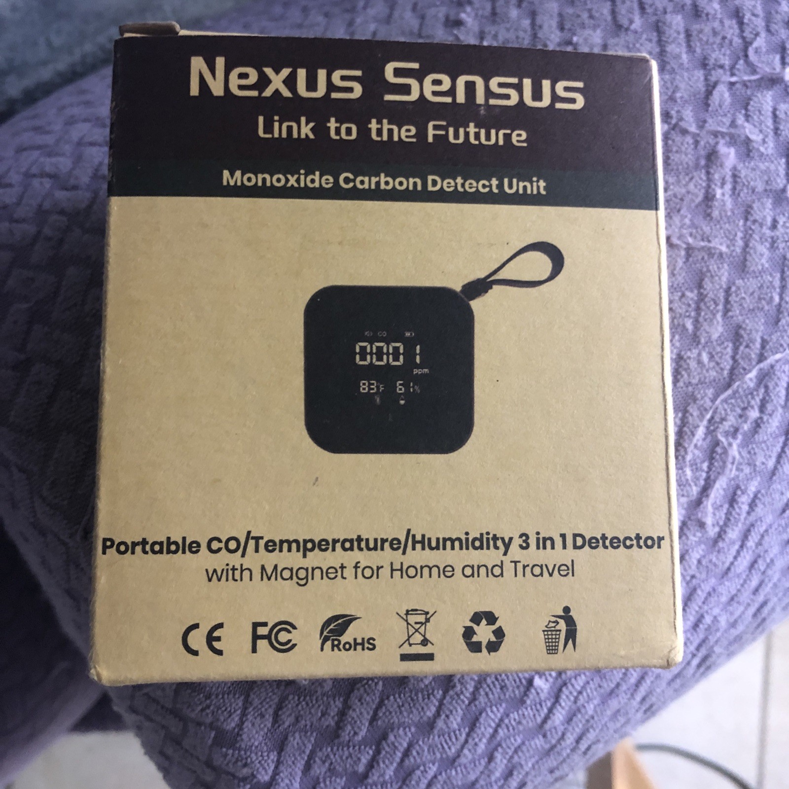 Portable Carbon Monoxide Detector for Travel – Nexus Sensus 3-in-1 CO Dete