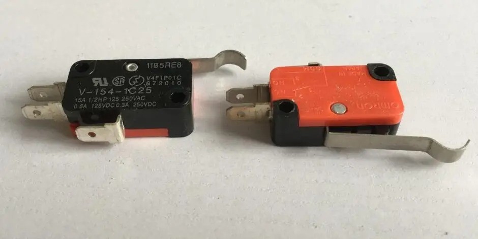 10PCS V-15-1C25 Micro Limit Switch SPDT Momentary Snap Button AC 250V 15A