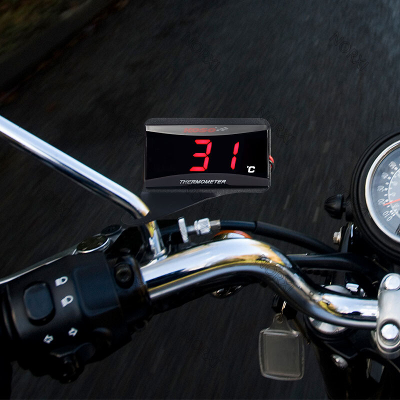Water Temp Gauge Digital Display Temperature 0~120℃ Car Motorcycle Meter Sensor