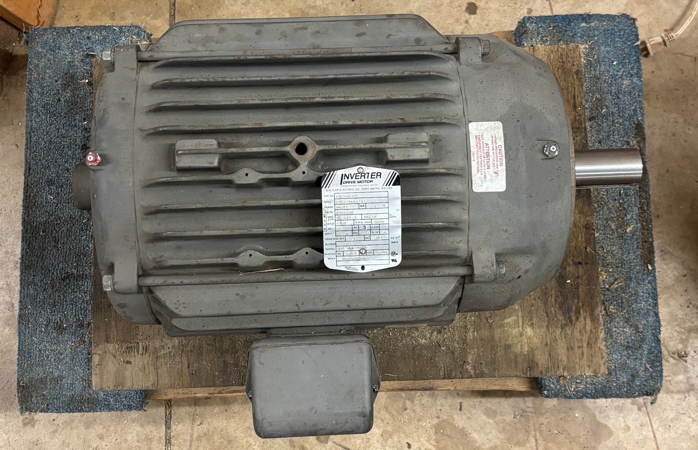 Baldor 7.5 HP Inverter Drive Electric Motor IDNM2237T