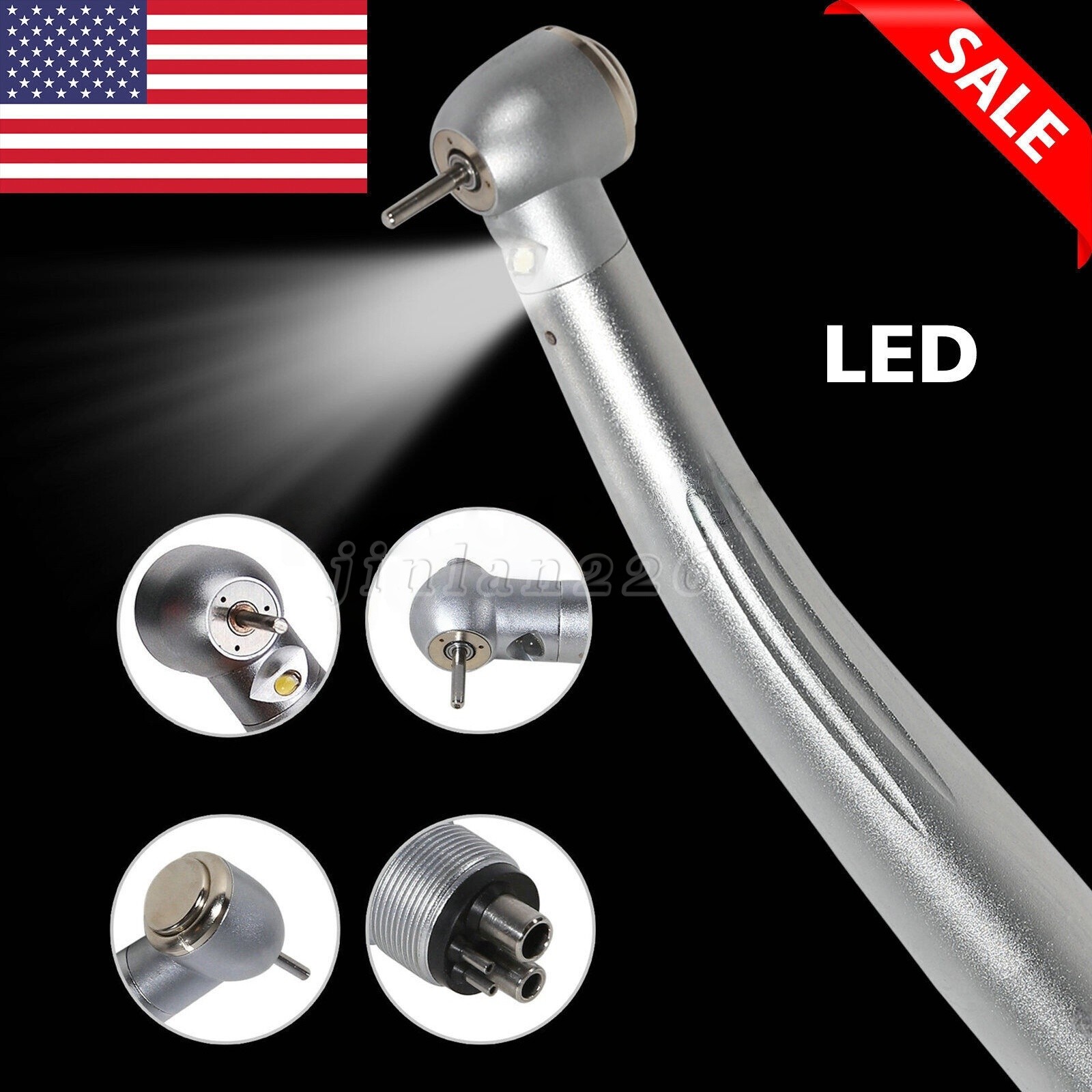 E-generator Dental LED Fiber Optic High Speed Handpiece YBB-T-M4-SU KaV Style