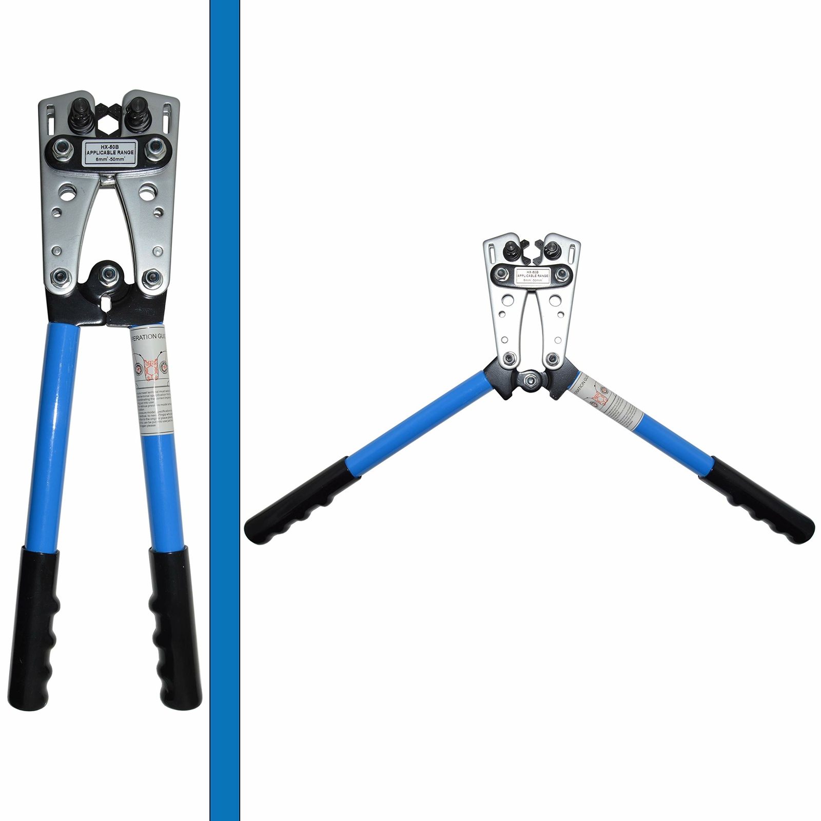 Wire Crimper and Cable Cutter for 0, 1, 2, 4, 6, 8, 10 AWG – Cable Lug Crimping