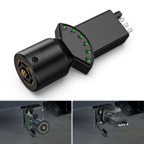 7 Way Blade & 4 Pin Trailer Light Circuit Tester w/LED Indicators Light Tester