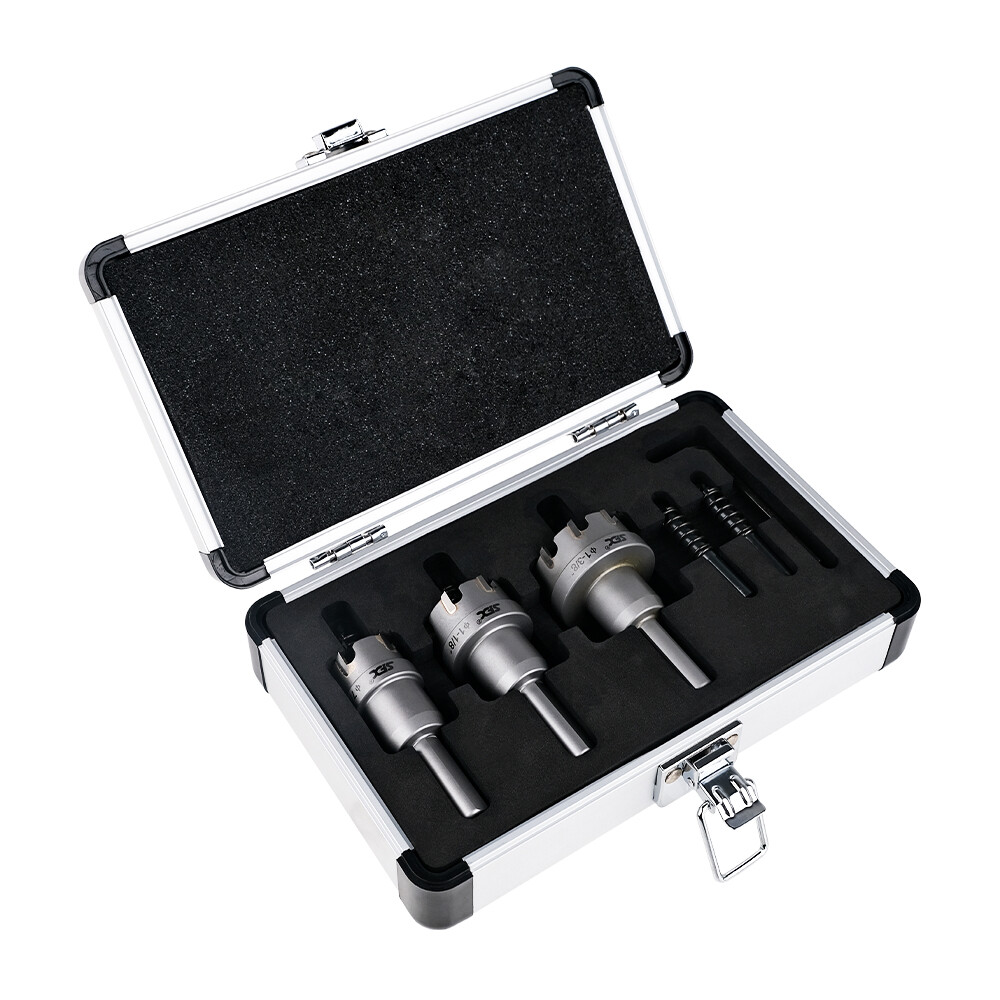 US TCT Hole Saw Carbon Hole Saw Set 3 Pcs 7/8», 1-1/8» and 1-3/8»